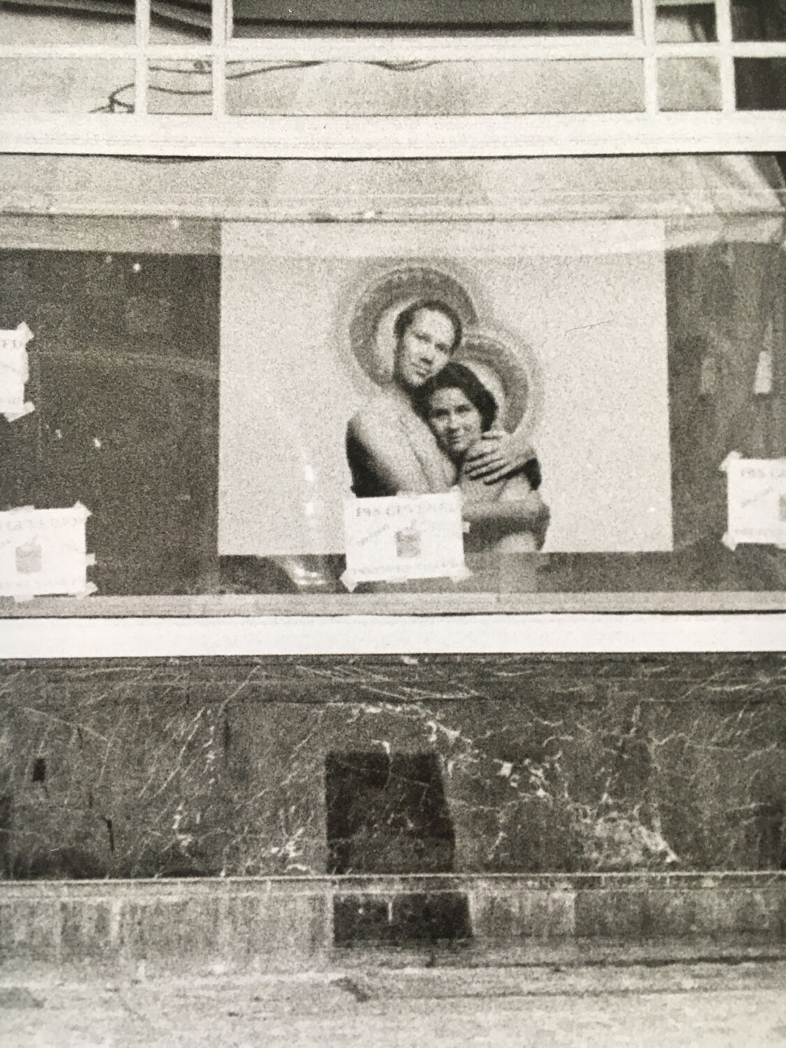 Original photo, 90s. architecture couple graphics