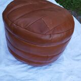 Sede Patchwork Leather Pouf