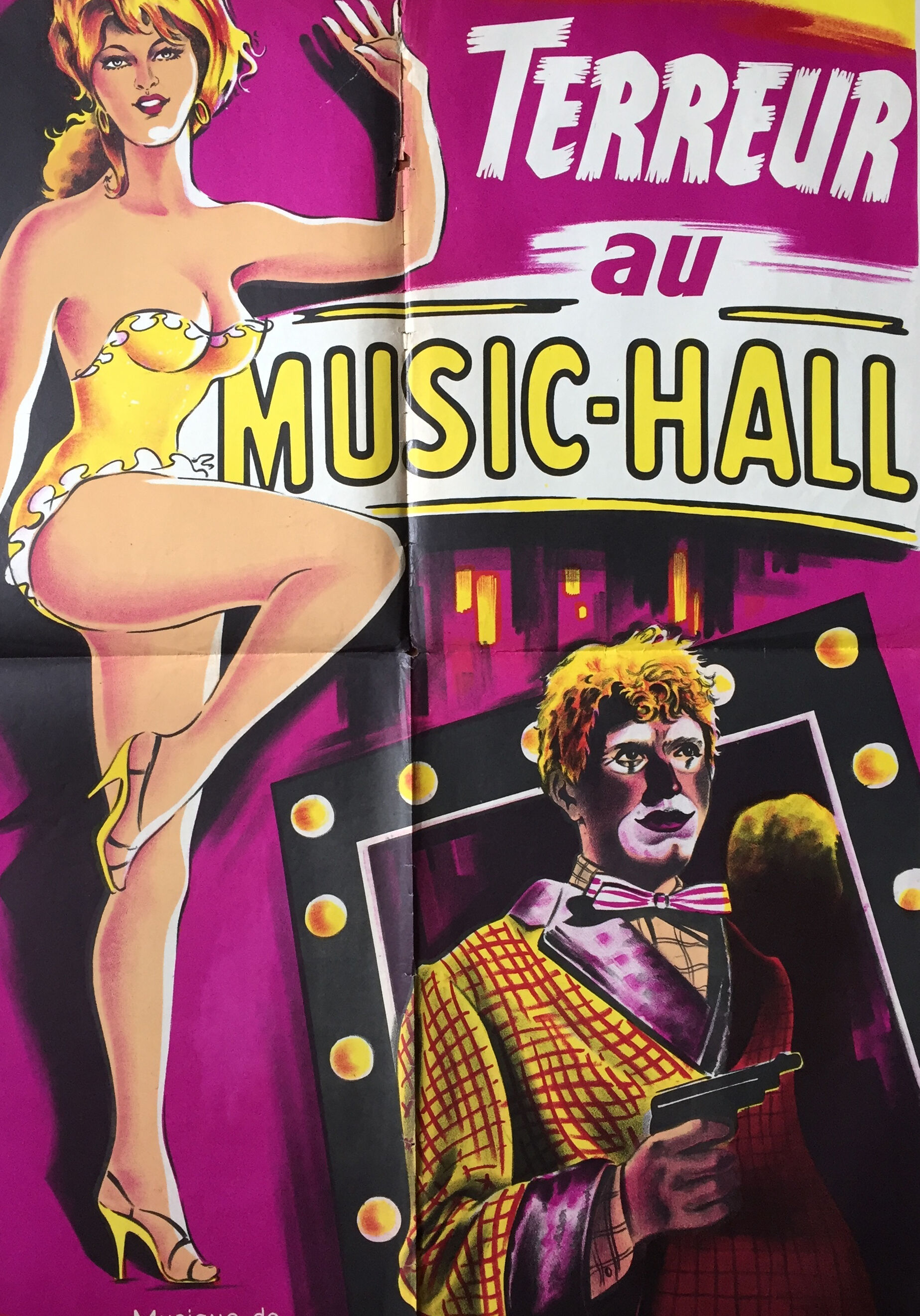 Poster "Terror at the music hall" Antonio Santillan 60x80cm 1958