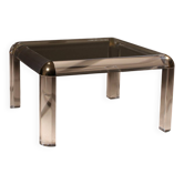 Square Lucite & Brass Coffee Table | Europe 1970s