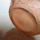 Art Deco vase in pink moulded glass "bird motif" 40s
