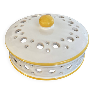 Vintage perforated ceramic box Arlux Belgium – 1960s/70s