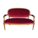 Louis XVI style bench in natural wood