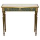 Italian vintage console with a glass mirror top.