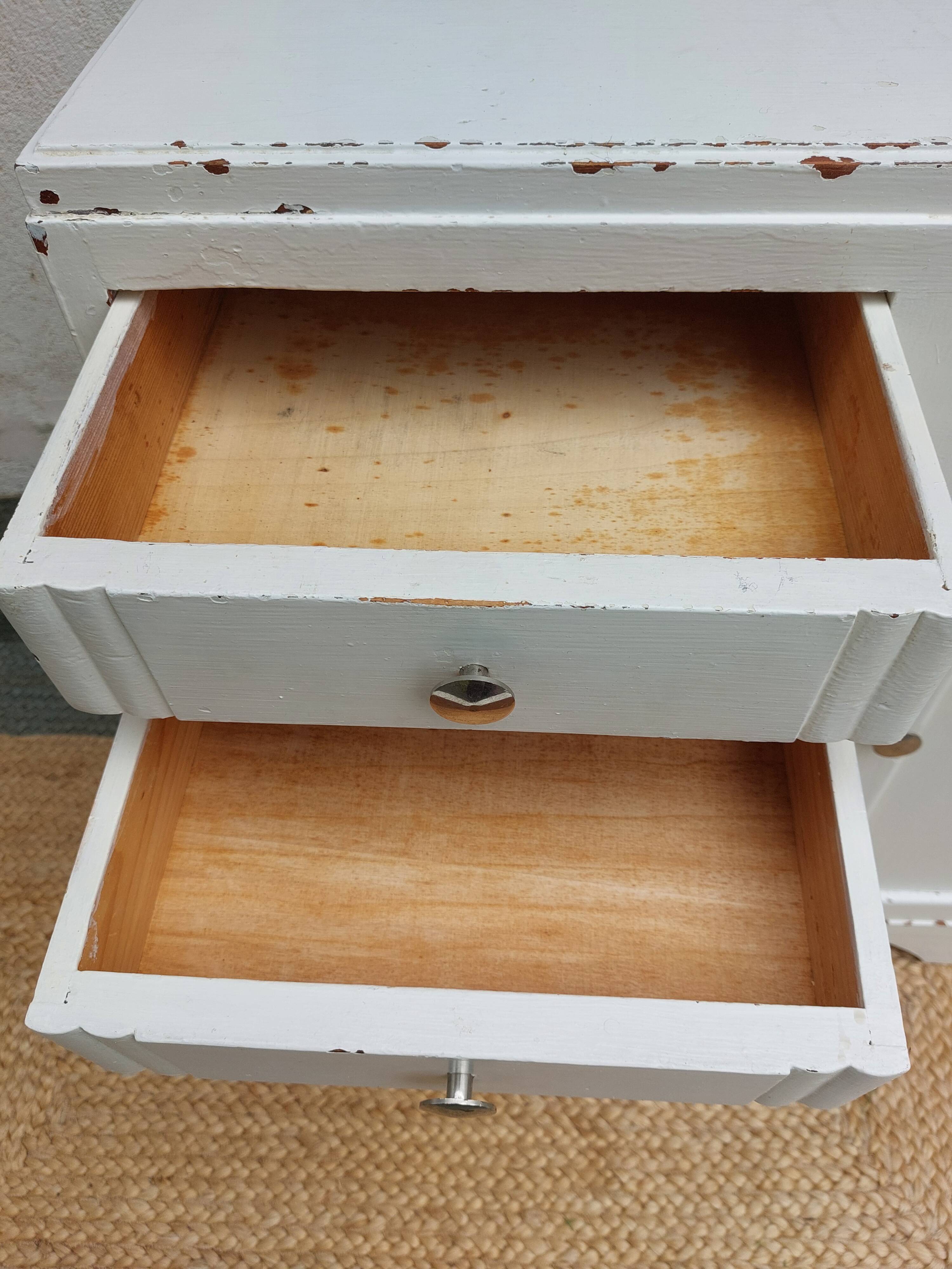 Small white Mado buffet, chippy paint