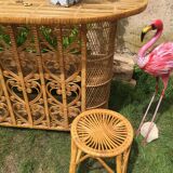 Peacock rattan bar
