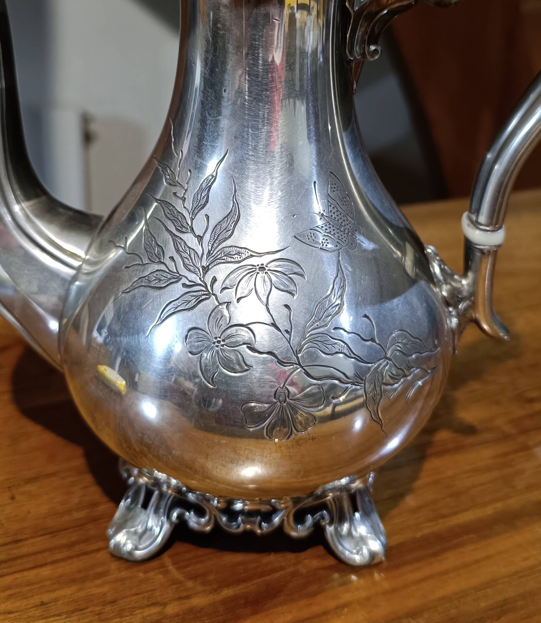 Victorian tea/coffee service - James Dixon & Sons (Sheffield) - 3 pieces