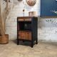 Art deco bedside marked black and wood