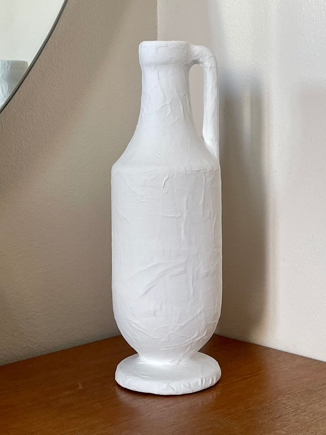 Papier-mâché style vase