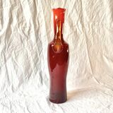 Vintage red blown glass vase