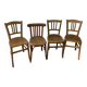 Série de 4 chaises bistrot dépareillées