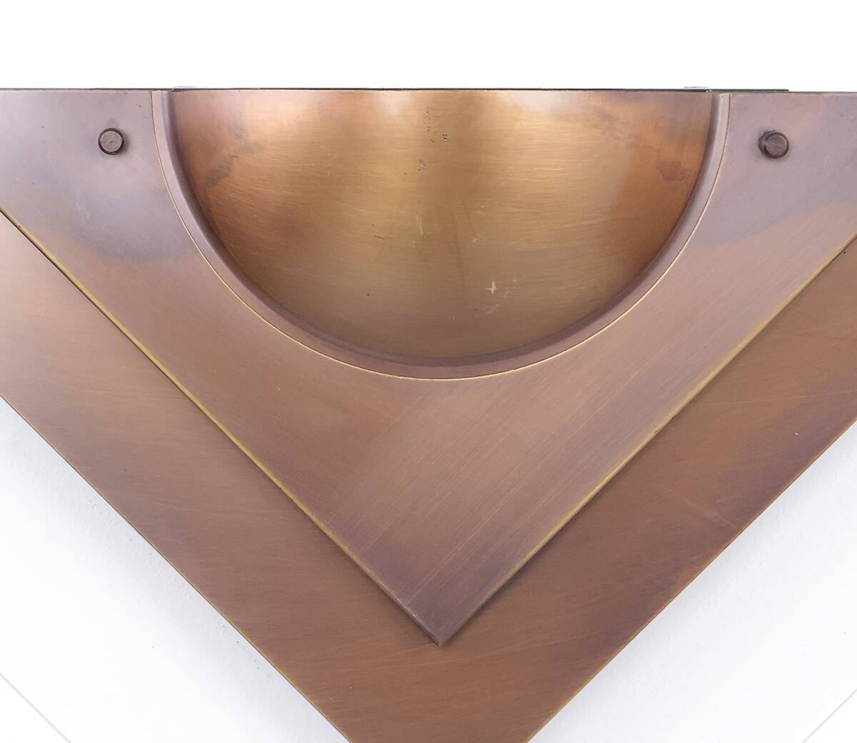 Dutch Design copper colored wall lamp with glass, Dijkstra 1980s