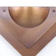 Dutch Design copper colored wall lamp with glass, Dijkstra 1980s