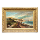 Mid 20th Century Mediterranean Coastal Landscape Painting