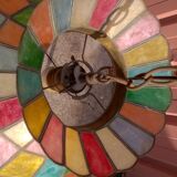 Multicolored mother-of-pearl chandelier