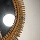 Wicker Rattan Sun Mirror Vintga Italy Circa 1950