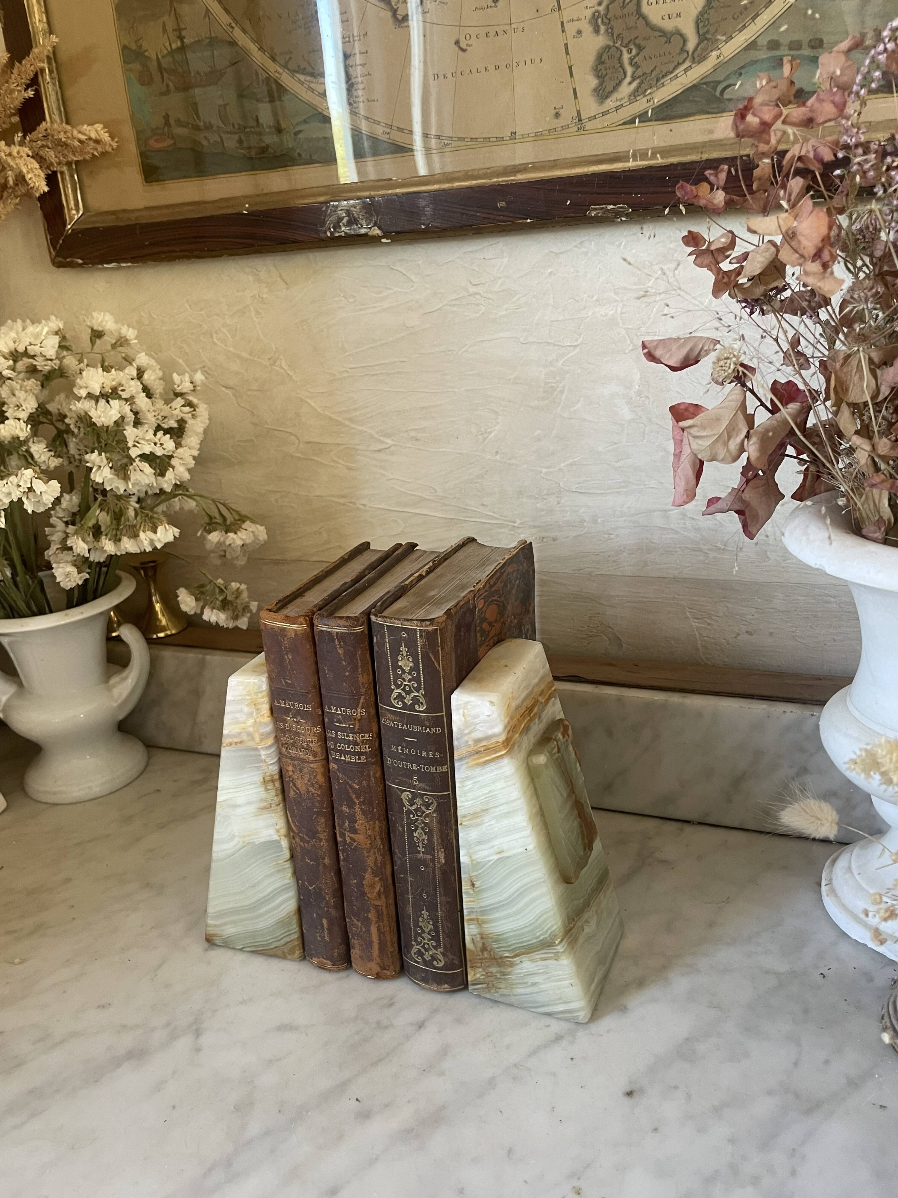 pair of Art Deco onyx bookends