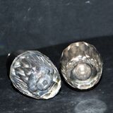 Lot of 2 salt shakers in cut crystal from SWAROVSKI Salt Pepper vintage signed