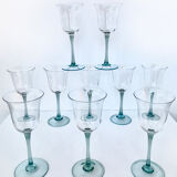 Ensemble de 10 verres à pied vintage
