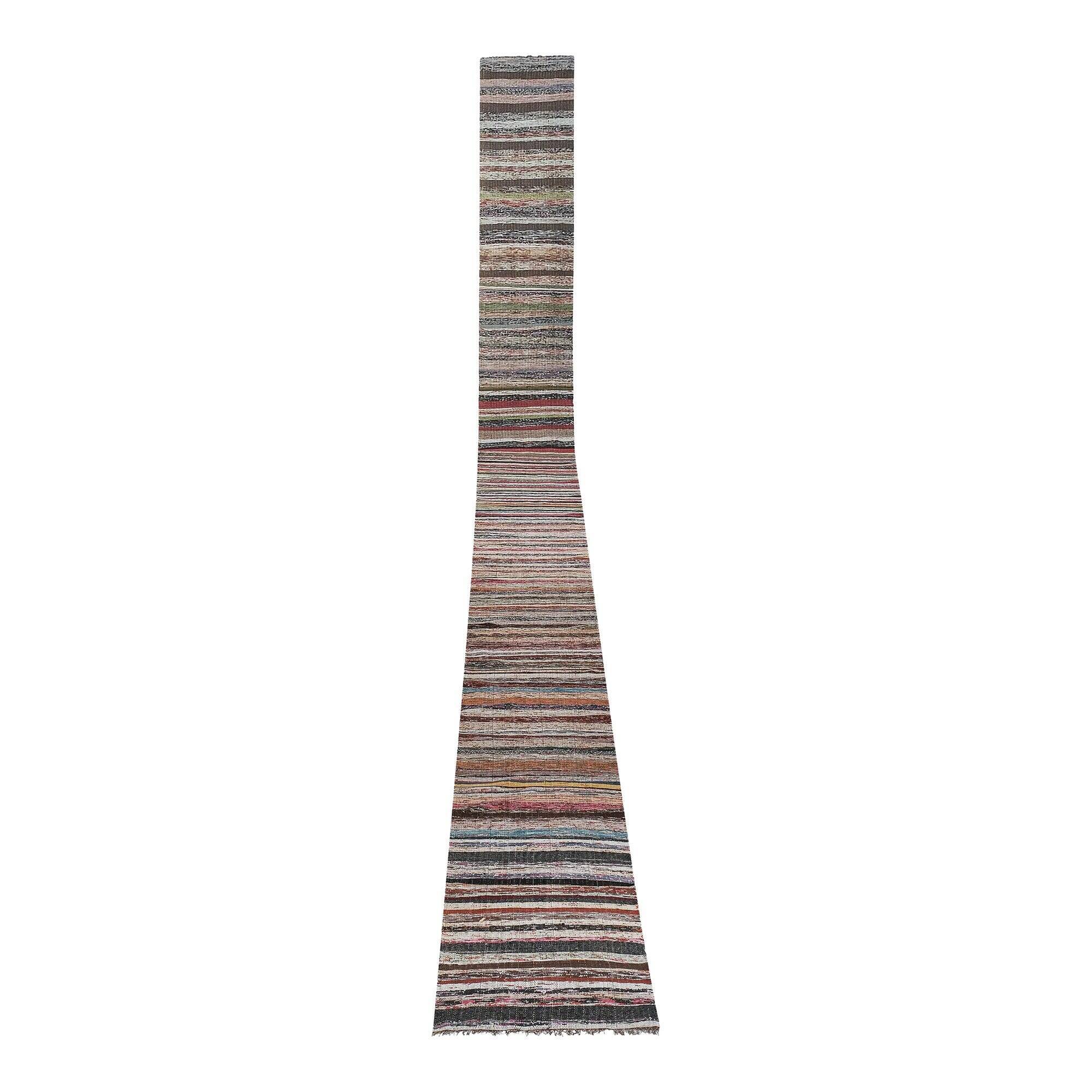 Vintage Turkish hallway rug 69x1 cm