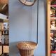 Lampadaire vintage - rotin et bambou - années 1950