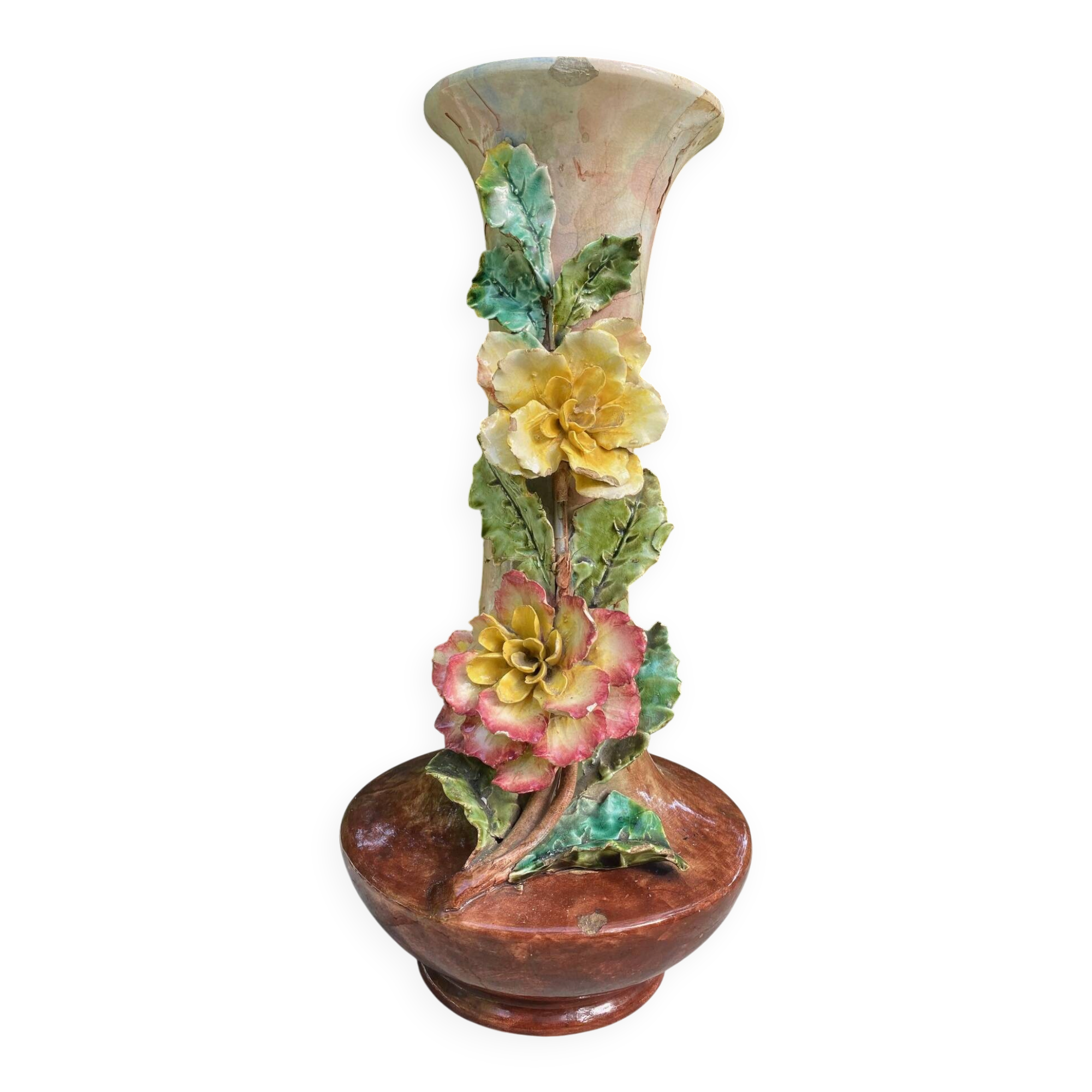1880-1910: Majolica vase in Lille Fives