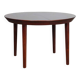 Round extendable table by Ole Hald for Gudme Møbelfabrik, 1960