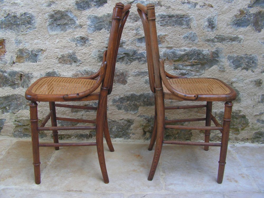 pair of can bistro chairs