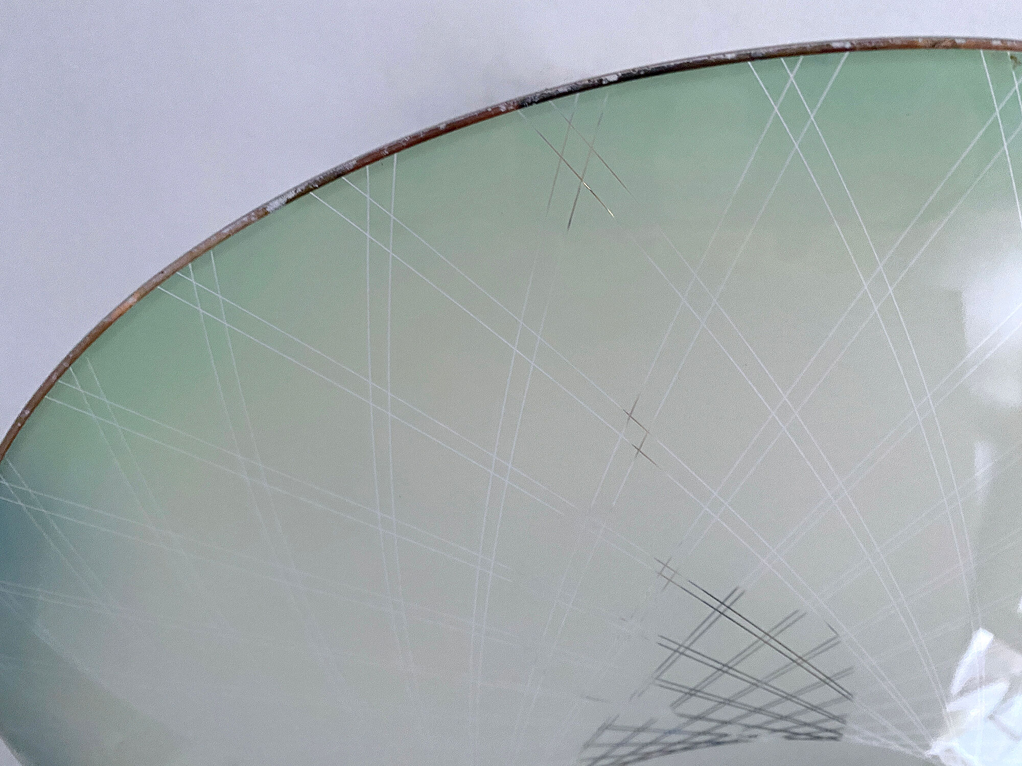 Vintage pendant lamp, multicolored glass, 50s