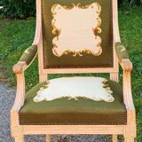 Louis xvi style upholstered armchair
