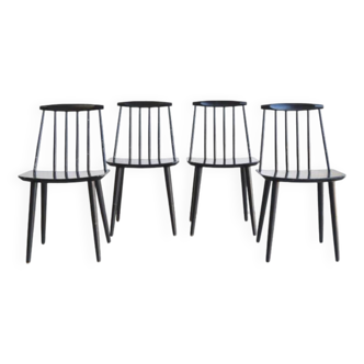 Série de quatre chaises par Folke Pâlsson, modèle J77