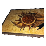 Vintage lava stone console signed Jean Jaffeux