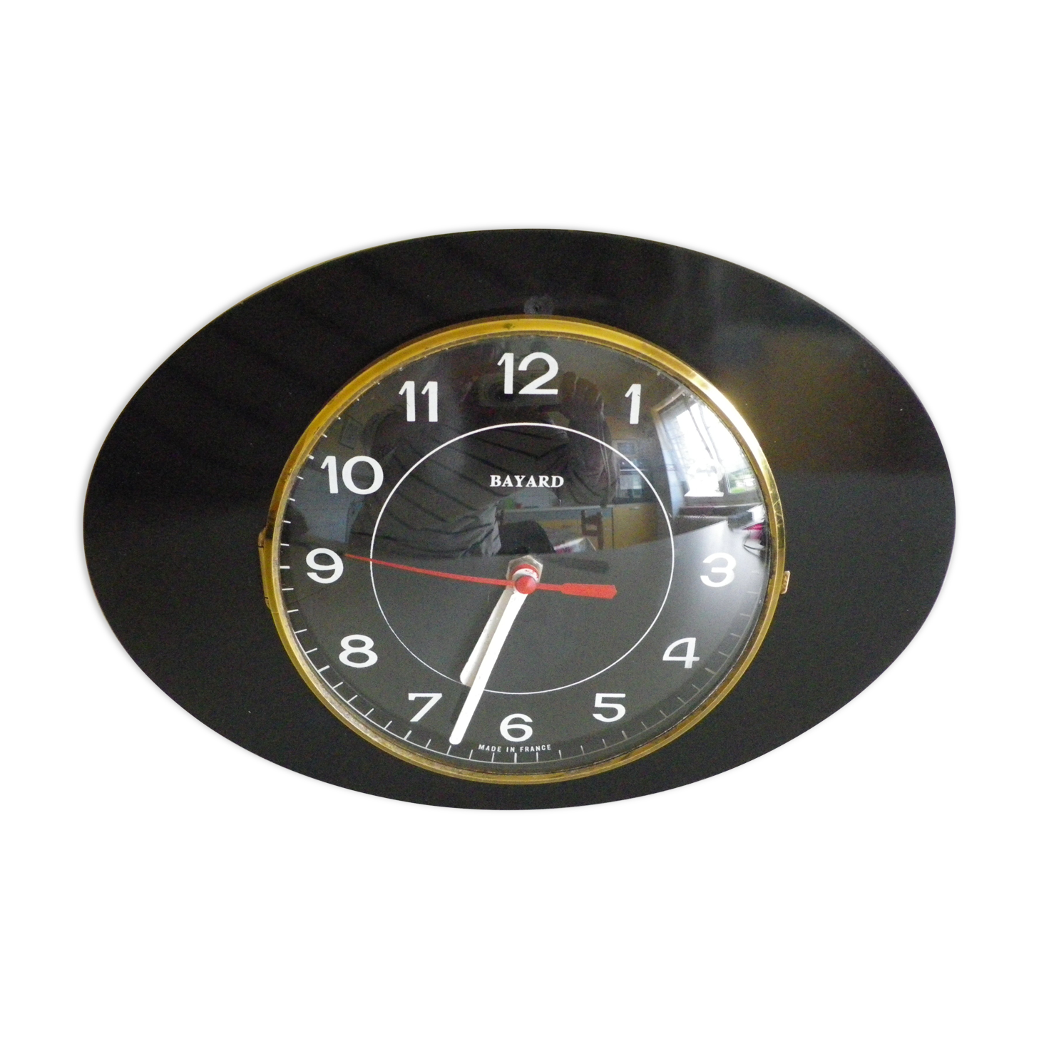 Black bakelite pendulum, bayard brand, 50s