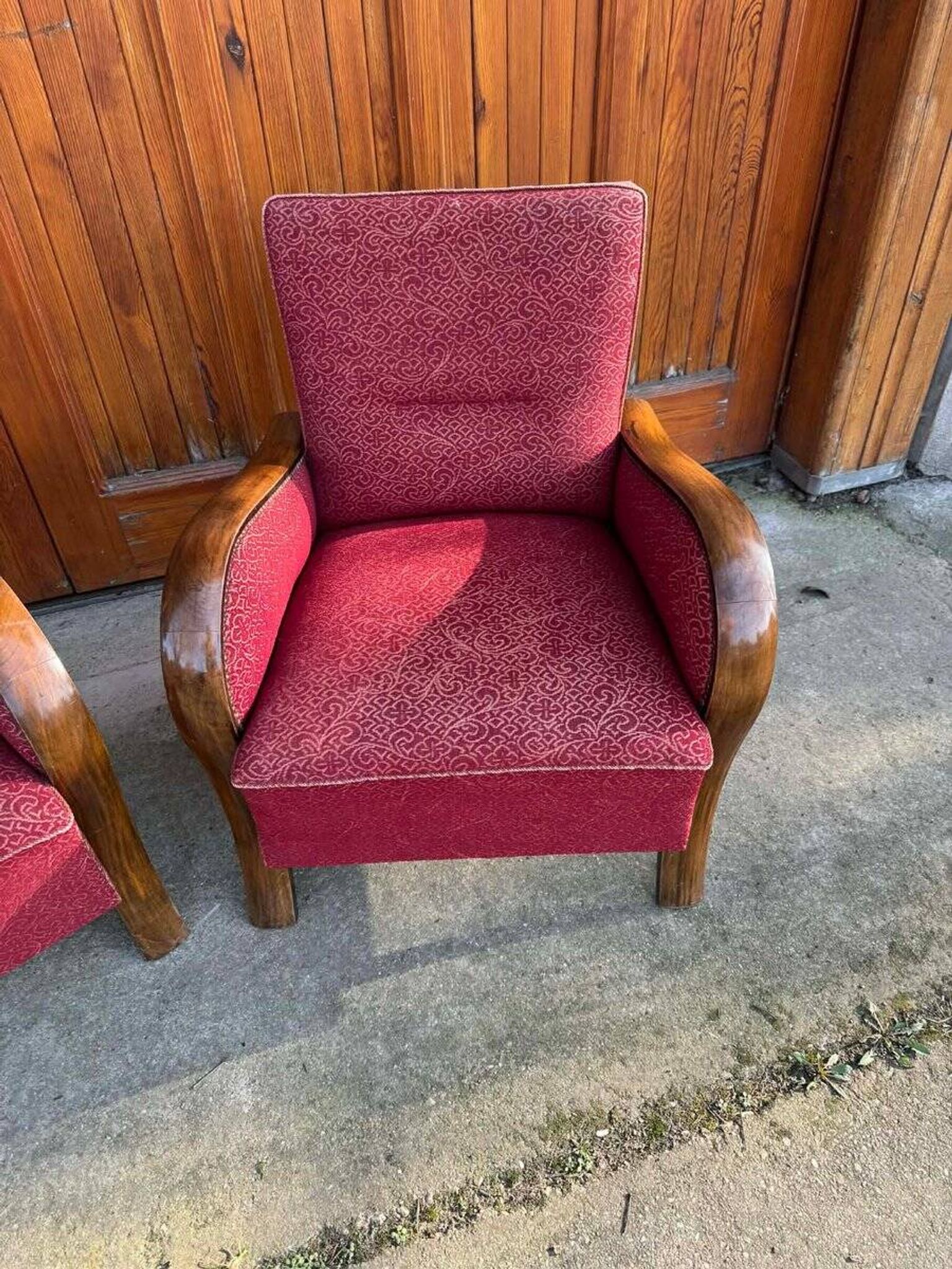 Hungarian Art Deco Armchairs, 1930s, Set of 2
