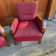 Hungarian Art Deco Armchairs, 1930s, Set of 2