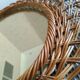 Oval rattan mirror 60s