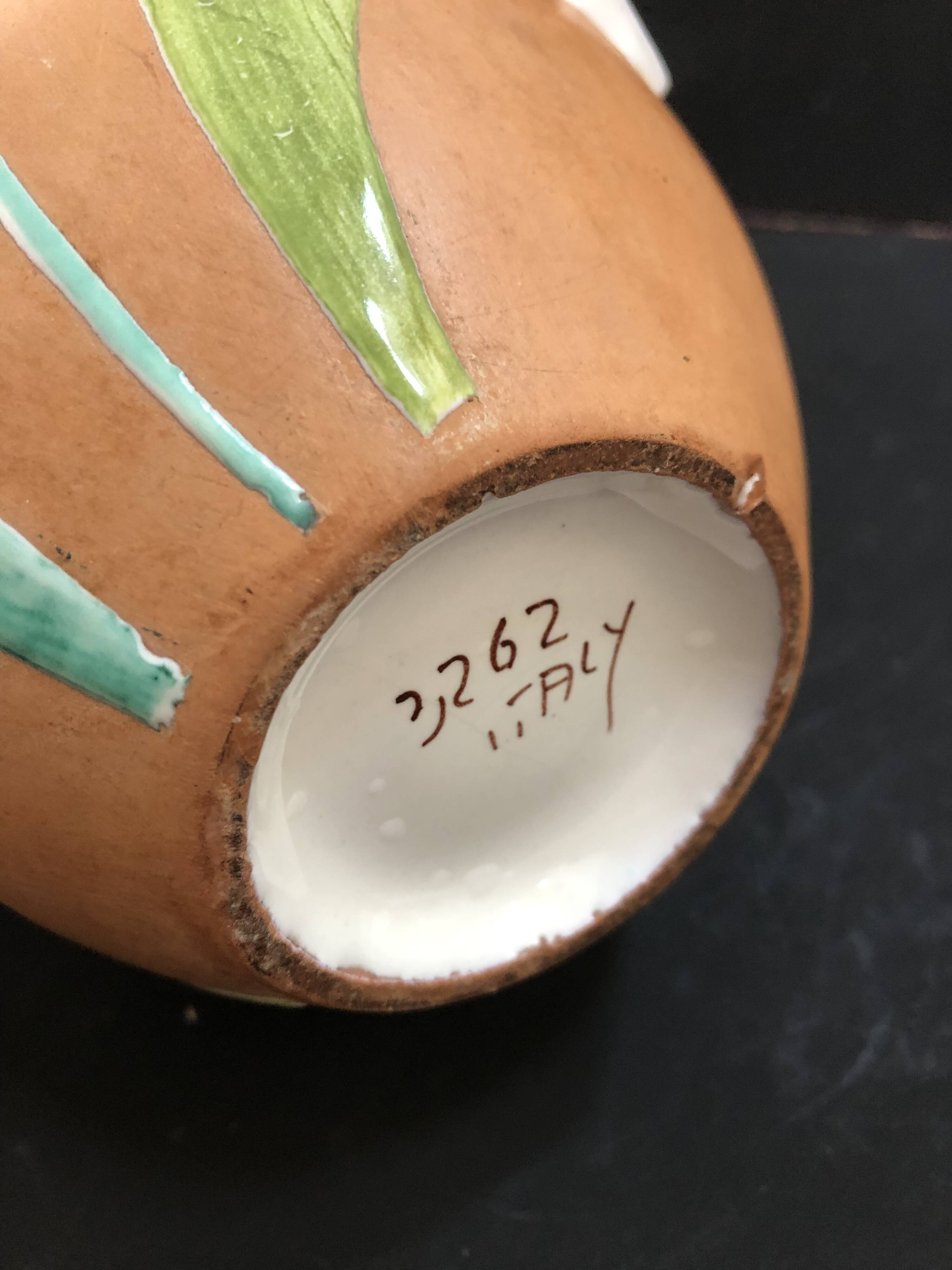 Ceramic pitcher vase by Fiamma, Italy