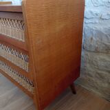 Commode en rotin