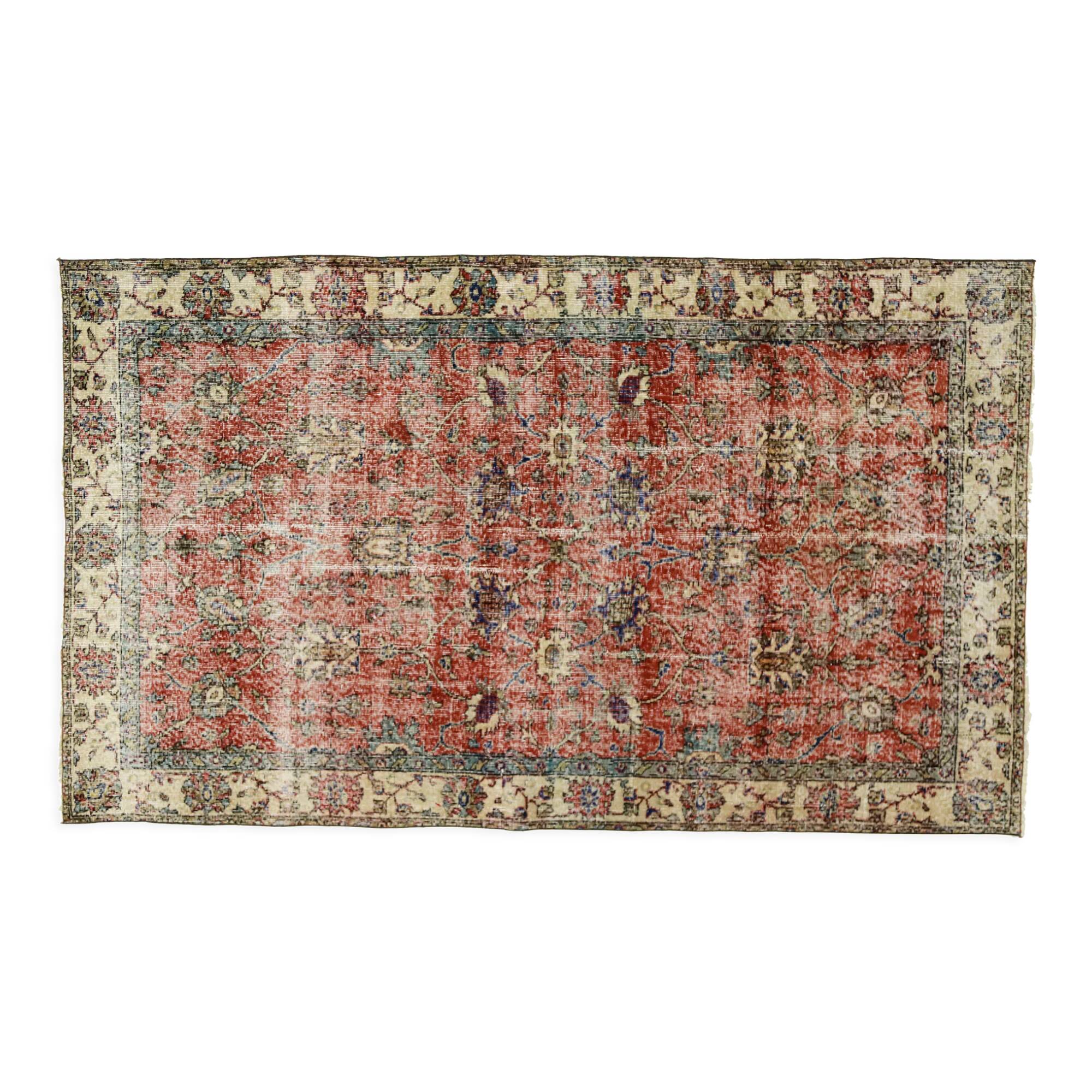 Anatolian handmade vintage rug 238 cm x 142 cm