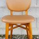 4 chairs wood and leatherette 60s