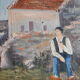 Painting old painting seaside man