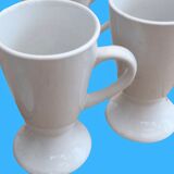 Set of 5 vintage white mazagrans