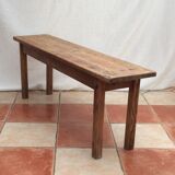 Light wood farmhouse bench around the years 1960-1970 dimension: height -44.5cm- width -103cm-