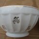 Lot 2 anciens bols côtelés en porcelaine de Longchamp blancs à décor doré