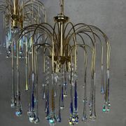 Chandelier en goutte d'eau de style Hollywood Regency – Massif