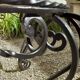 Marble and wrought iron coffee table