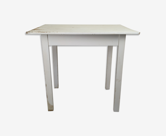 Table de ferme ancienne blanche