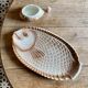 Lot plat et saucière poisson vintage Sarreguemines
