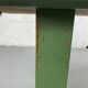 Green wooden bench