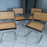 Suite of 4 chairs Cesca B32 by Marcel Breuer years 1992